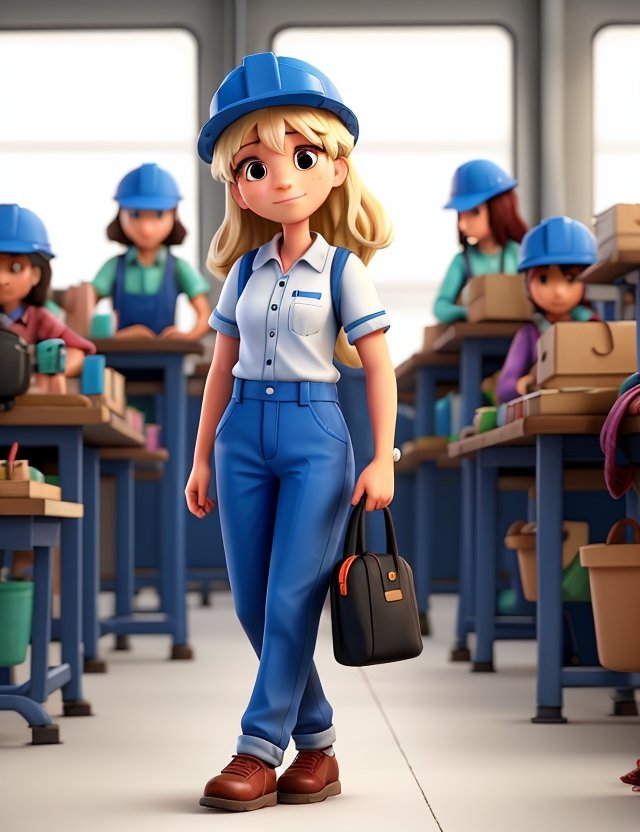 Default a female factory worker 2